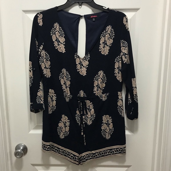 😍Xtaren | Navy Floral Romper - Picture 11 of 12